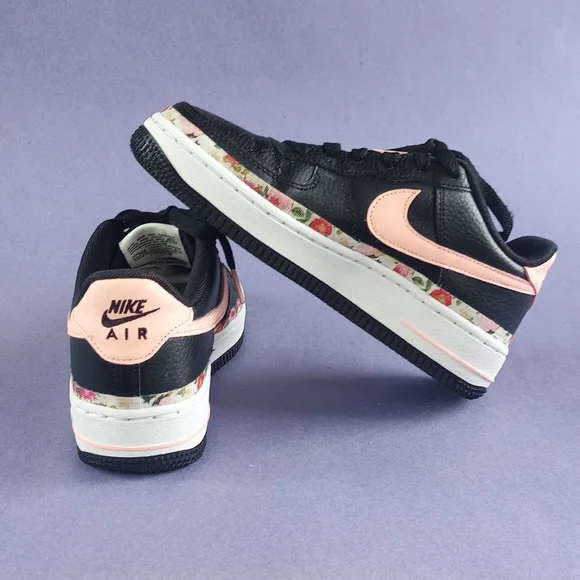 Nike Air Force 1 Vintage Floral GS 'Pink Tint' Shoes BQ2501-001 - Picture 7 of 12